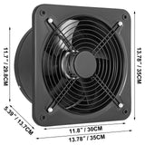 Exhaust Fans: VEVOR 12 Inch Industrial Ventilation Extractor ventilation fan commercial air blower fan Metal Axial Exhaust 300MM Air Puller Fan (300MM/12 Inch)