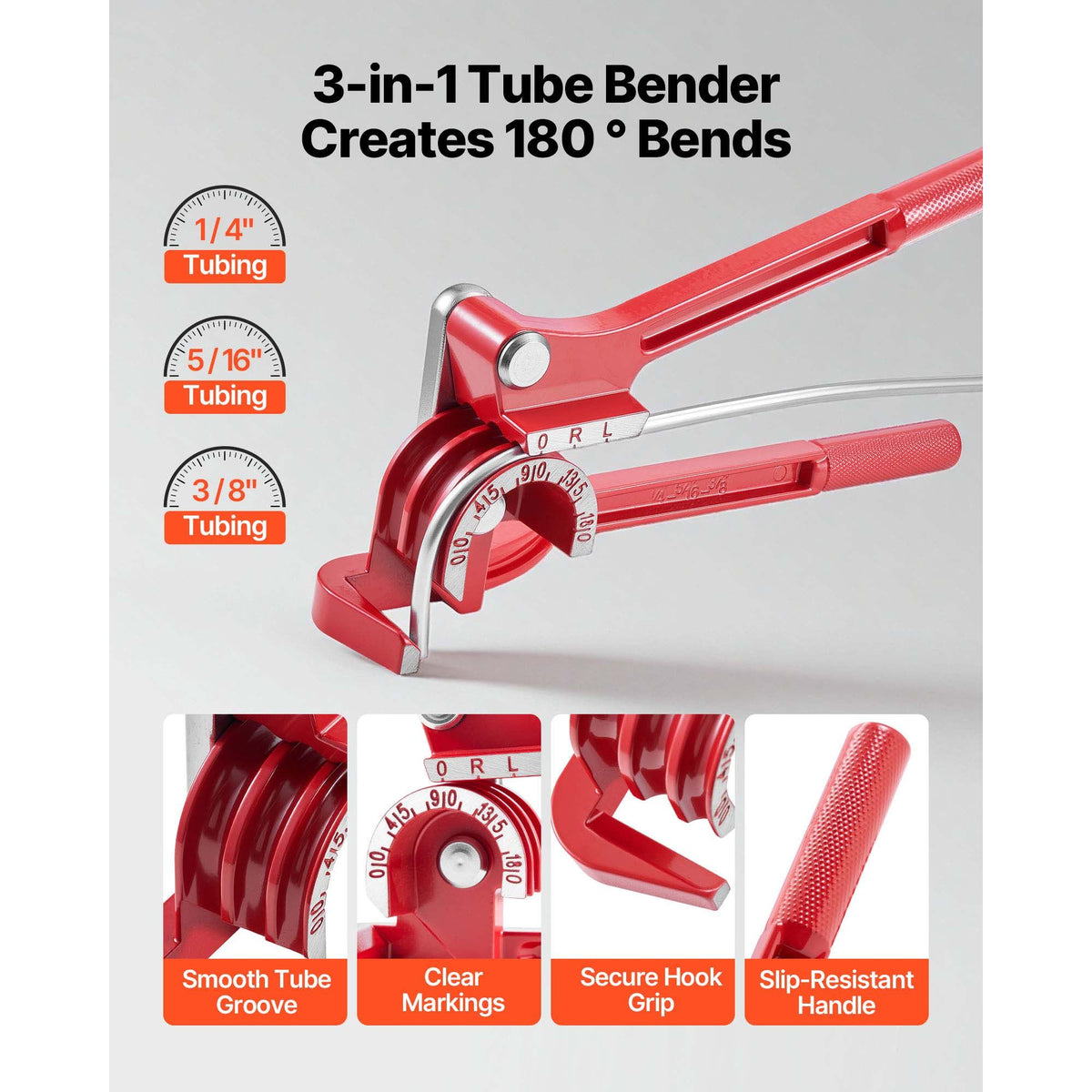 Brake Line Repair Kit, 45° Single Brake Line Flaring Tool Kit, 7.6m x 4.76mm Copper-Coated Brake Line with 20 Fittings & 2 Unions, 3-in-1 Tube Bender, Tube Cutter Included