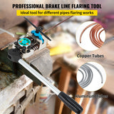 Automotive Repair & Speciality Tools: VEVOR Brake Line Flaring Tool, 45 Degree Single, Double, and Bubble Flares for 3/16", 1/4", 5/16" and 3/8" Tube Size, Suitable for Soft Metal of Copper Lines