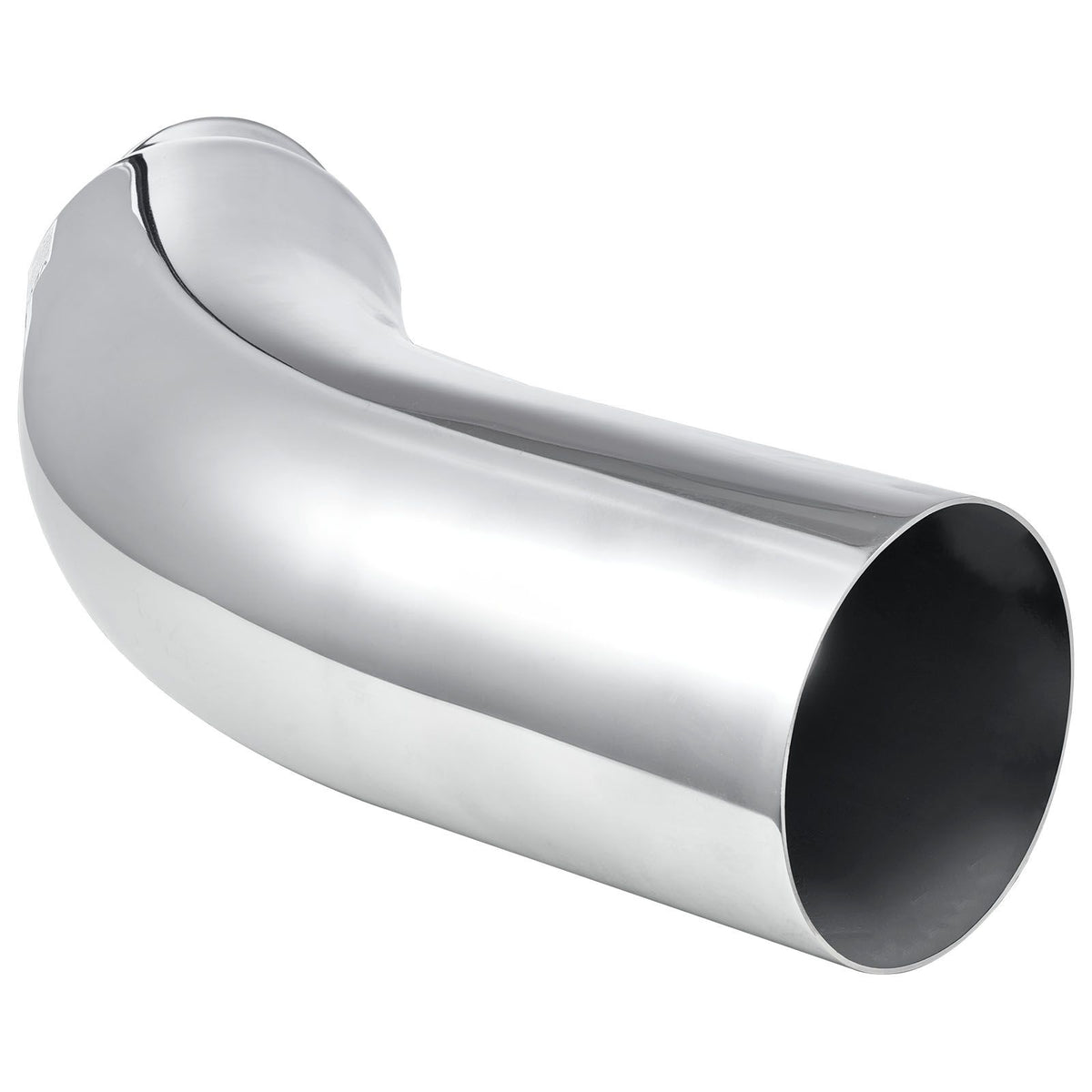 Elbow Exhaust Tip, 101.6mm Inlet, 152.4mm Outlet, 584mm Overall Length, Chrome Turn Down Exhaust Tip with Clamp for Truck/Sedan/Sports Car/SUV, Chrome Structure for High Temperature Resistance