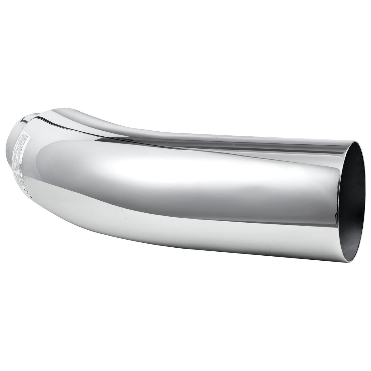 Elbow Exhaust Tip, 101.6mm Inlet, 152.4mm Outlet, 584mm Overall Length, Chrome Turn Down Exhaust Tip with Clamp for Truck/Sedan/Sports Car/SUV, Chrome Structure for High Temperature Resistance