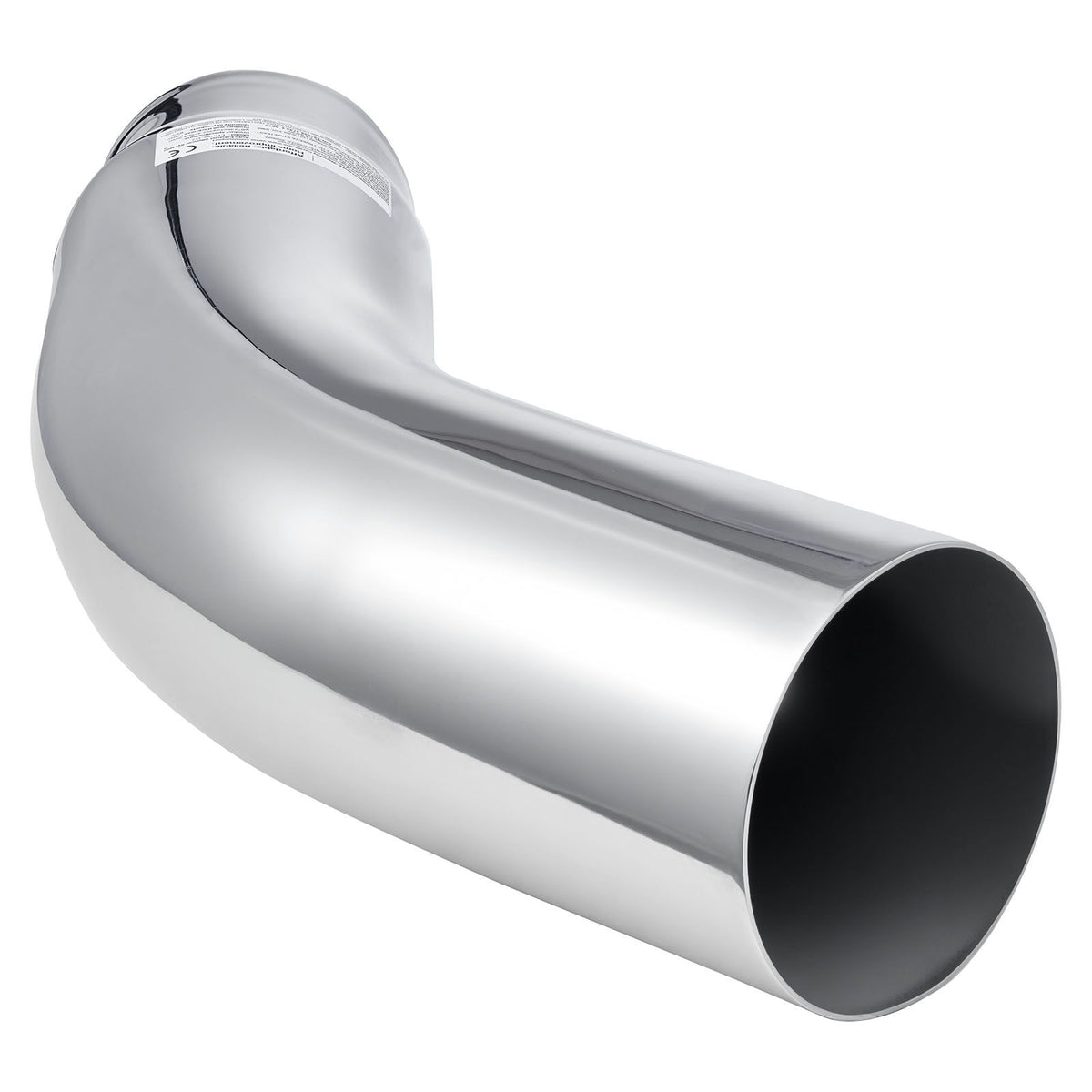 Elbow Exhaust Tip, 127mm Inlet, 152.4mm Outlet, 584mm Overall Length, Chrome Turn Down Exhaust Tip with Clamp for Truck, Sedan, Sports Car, SUV, Chrome Structure for High Temperature Resistance