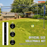 Basketball & Basketball Accessories: VEVOR Outdoor Portable Volleyball Net System, Adjustable Height Steel Poles, Professional Volleyball Set with PVC Volleyball, Pump, Carrying Bag, Heavy Duty Volleyball Net for Backyard, Beach, Lawn