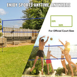 Basketball & Basketball Accessories: VEVOR Outdoor Portable Volleyball Net System, Adjustable Height Steel Poles, Professional Volleyball Set with PVC Volleyball, Pump, Carrying Bag, Heavy Duty Volleyball Net for Backyard, Beach, Lawn