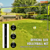 Basketball & Basketball Accessories: VEVOR Outdoor Portable Volleyball Net System, Adjustable Height Steel Poles, Professional Volleyball Set with PVC Volleyball, Pump, Carrying Bag, Heavy Duty Volleyball Net for Backyard, Beach, Lawn