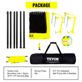 Basketball & Basketball Accessories: VEVOR Outdoor Portable Volleyball Net System, Adjustable Height Steel Poles, Professional Volleyball Set with PVC Volleyball, Pump, Carrying Bag, Heavy Duty Volleyball Net for Backyard, Beach, Lawn
