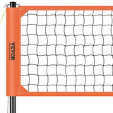 Basketball & Basketball Accessories: VEVOR Outdoor Portable Volleyball Net System, Adjustable Height Aluminum Poles, Professional Volleyball Set with PVC Volleyball, Pump, Carrying Bag, Heavy Duty Volleyball Net for Backyard, Beach, Lawn