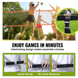Basketball & Basketball Accessories: VEVOR Outdoor Portable Volleyball Net System, Adjustable Height Aluminum Poles, Professional Volleyball Set with PVC Volleyball, Pump, Carrying Bag, Heavy Duty Volleyball Net for Backyard, Beach, Lawn