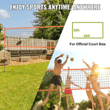 Basketball & Basketball Accessories: VEVOR Outdoor Portable Volleyball Net System, Adjustable Height Aluminum Poles, Professional Volleyball Set with PVC Volleyball, Pump, Carrying Bag, Heavy Duty Volleyball Net for Backyard, Beach, Lawn