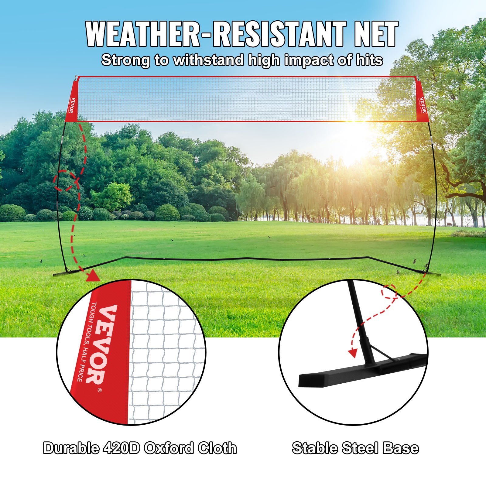 Basketball & Basketball Accessories: VEVOR Freestanding Volleyball Training Net for Indoor or Outdoor Use, Adjustable Height Portable Net System with Carrying Bag, Professional Volleyball Practice Trainer for Hitting or Serving Drills