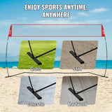 Basketball & Basketball Accessories: VEVOR Freestanding Volleyball Training Net for Indoor or Outdoor Use, Adjustable Height Portable Net System with Carrying Bag, Professional Volleyball Practice Trainer for Hitting or Serving Drills