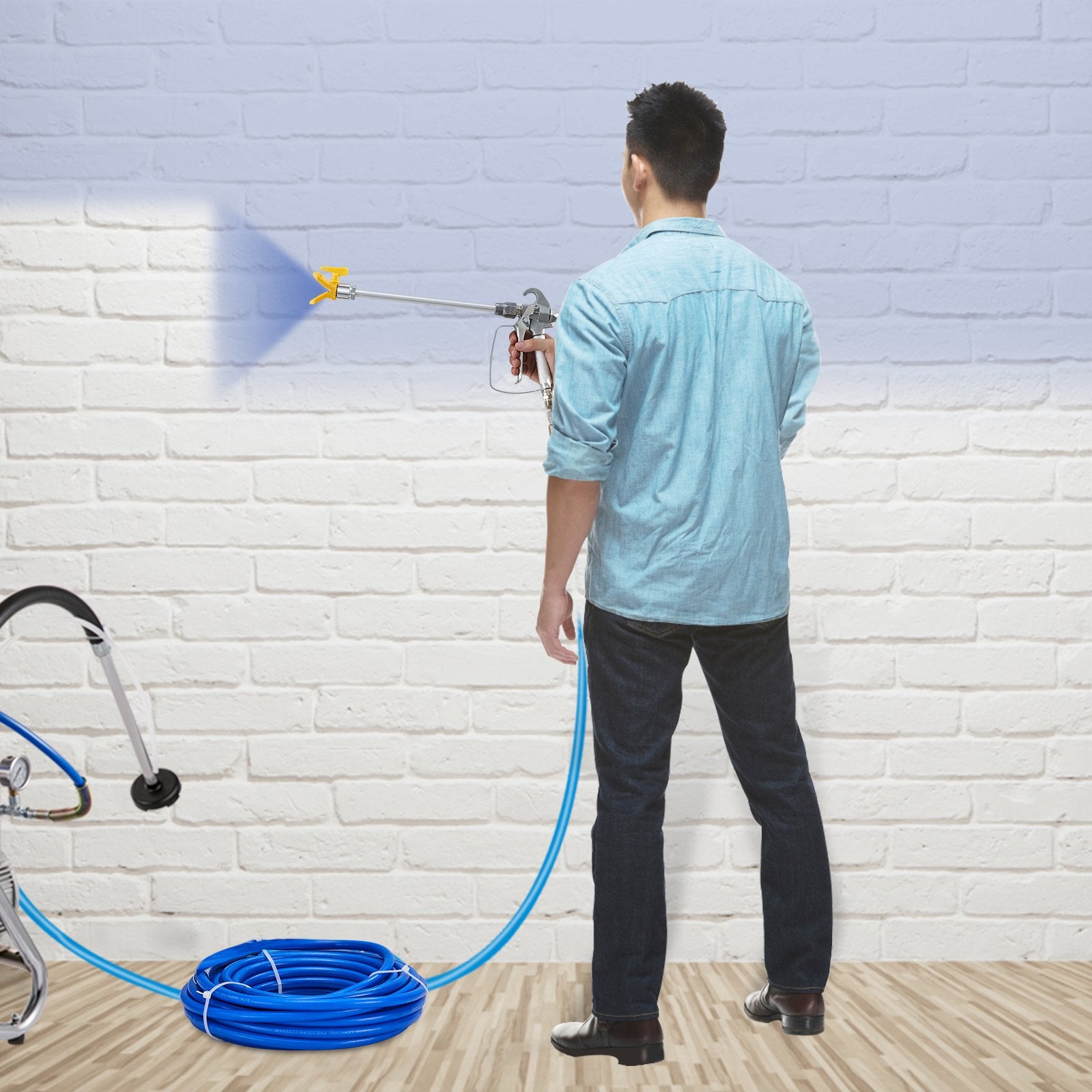 Hand Tools: VEVOR Airless Paint Spray Hose Kit 50ft 1/4in Swivel Joint 3600psi with 517 Tip