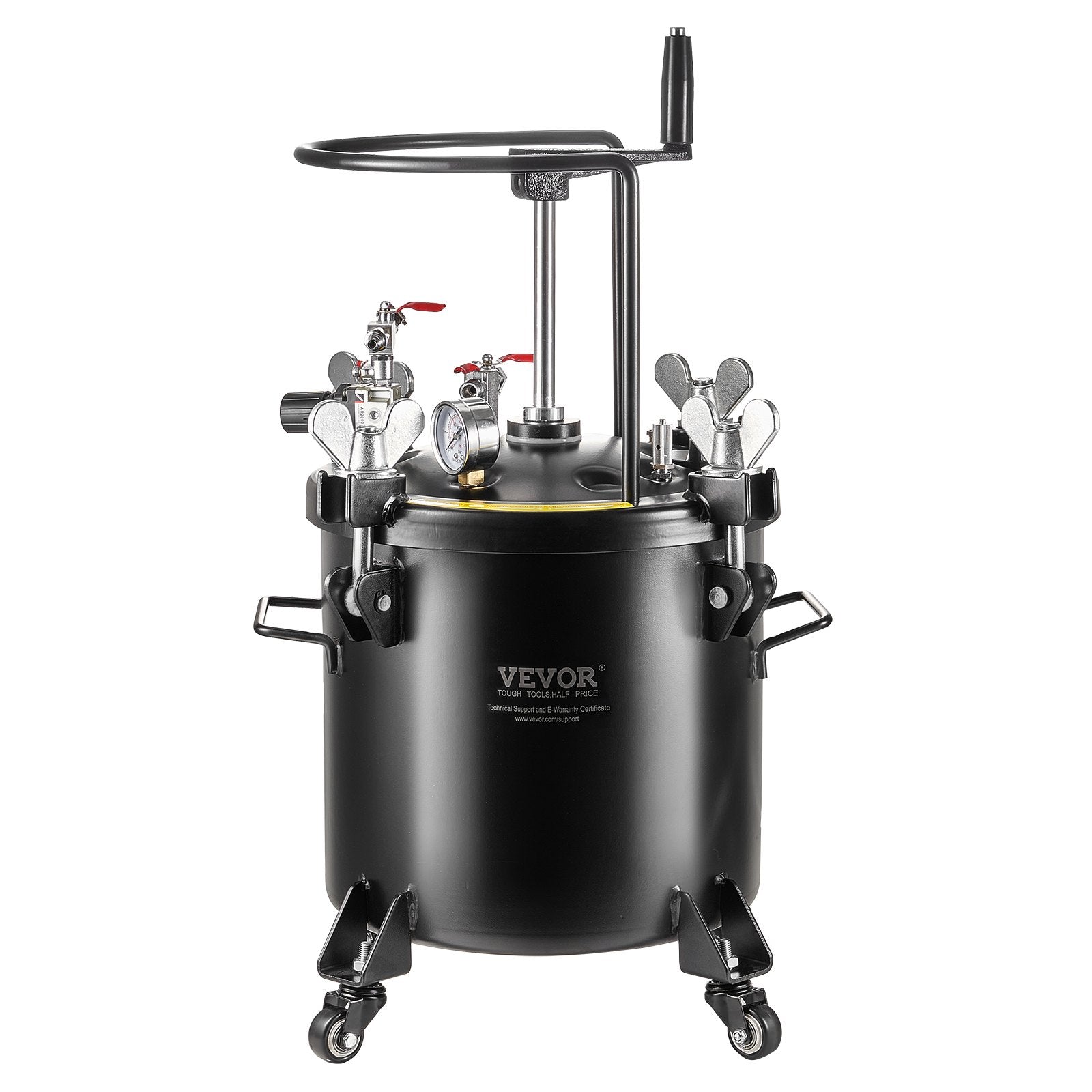 Gardening Tools: VEVOR Spray Paint Pressure Pot Tank 20L/5gal with Casters Leak Repair Sealant
