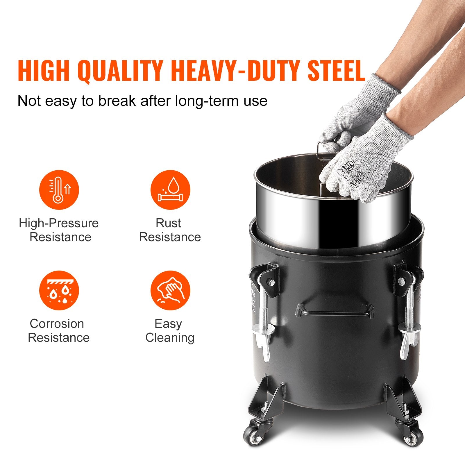 Gardening Tools: VEVOR Spray Paint Pressure Pot Tank 20L/5gal with Casters Leak Repair Sealant