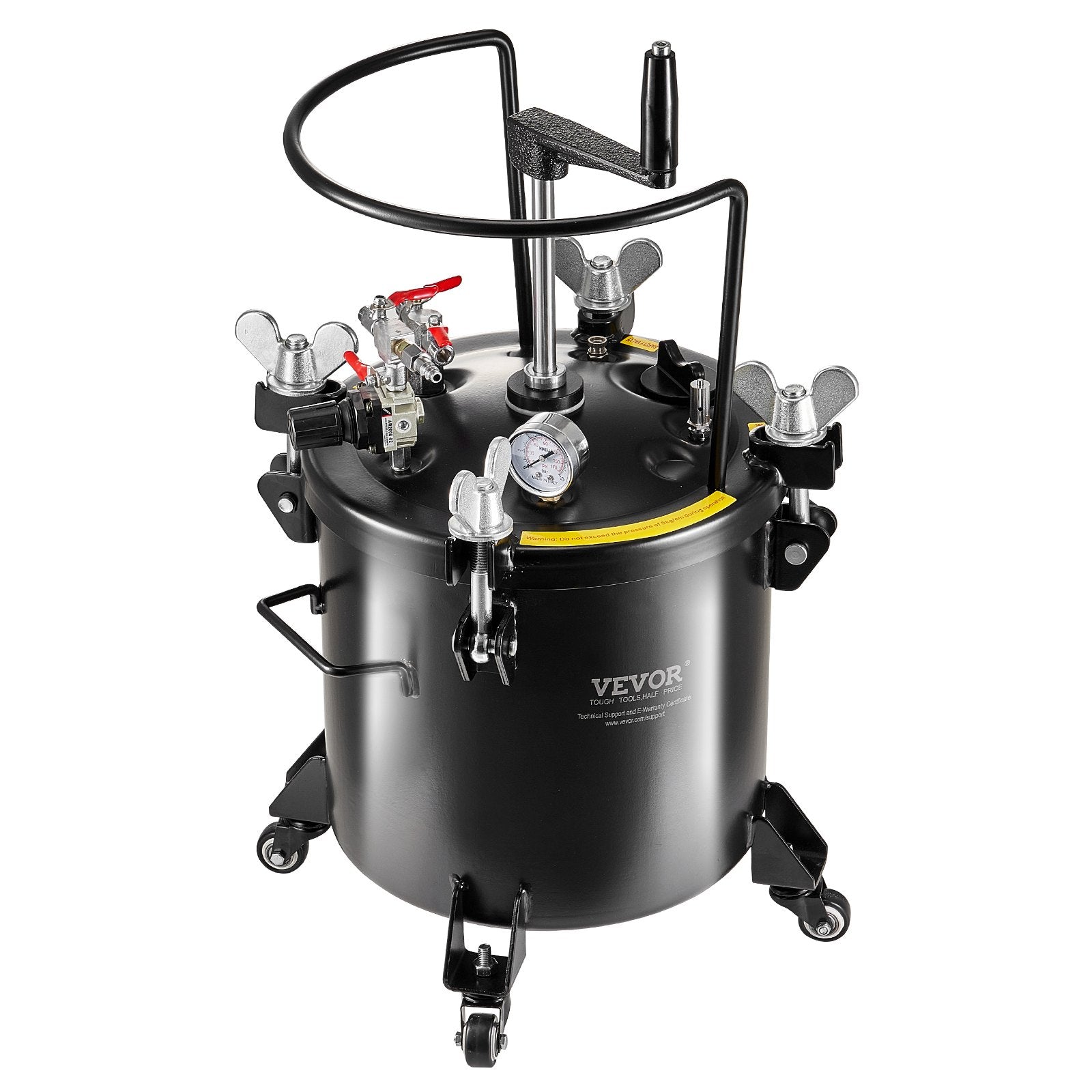 Gardening Tools: VEVOR Spray Paint Pressure Pot Tank 20L/5gal with Casters Leak Repair Sealant