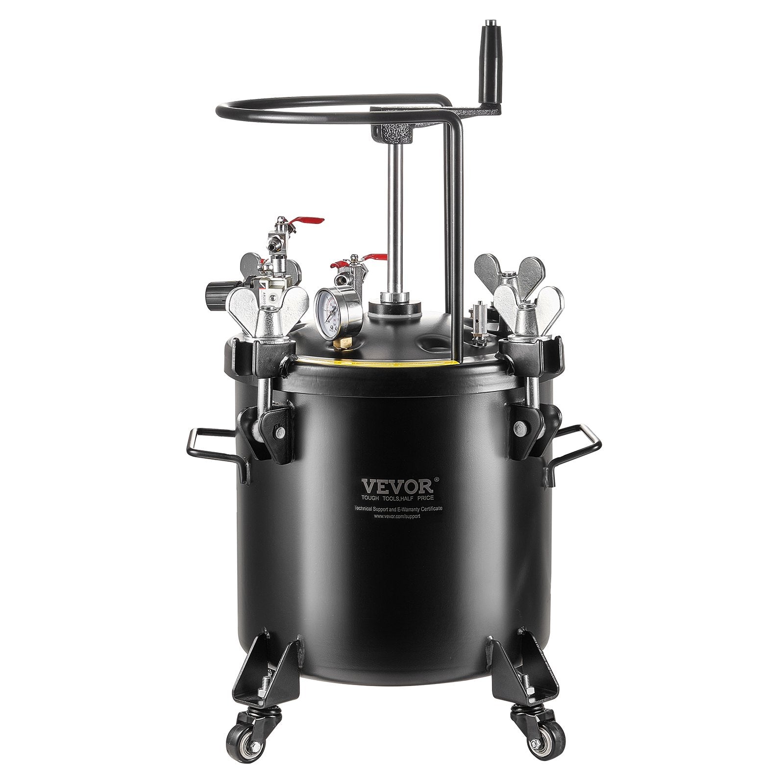 Gardening Tools: VEVOR Spray Paint Pressure Pot Tank 20L/5gal with Casters Leak Repair Sealant