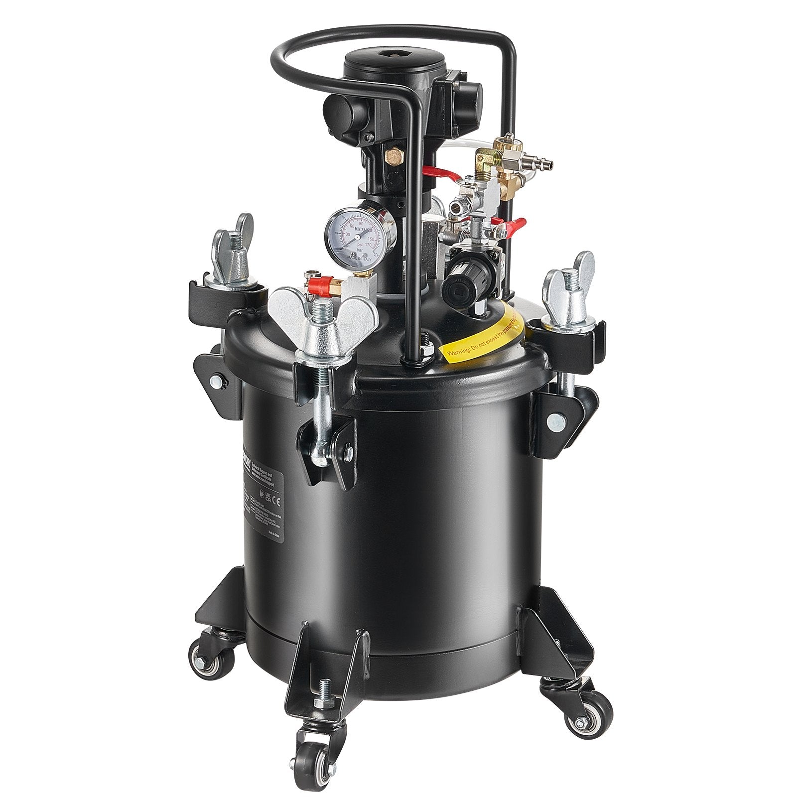 Painting Tools: VEVOR Spray Paint Pressure Pot Tank 10 L/2.5 gal Fully Automatic Stirring 70 psi