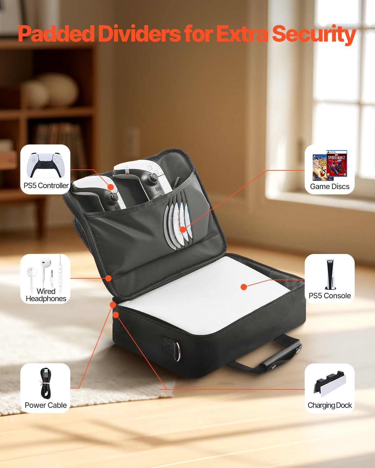 Suitcases: VEVOR PS5 Carrying Case Travel Bag for Playstation 5 PS5 Slim Waterproof Nylon