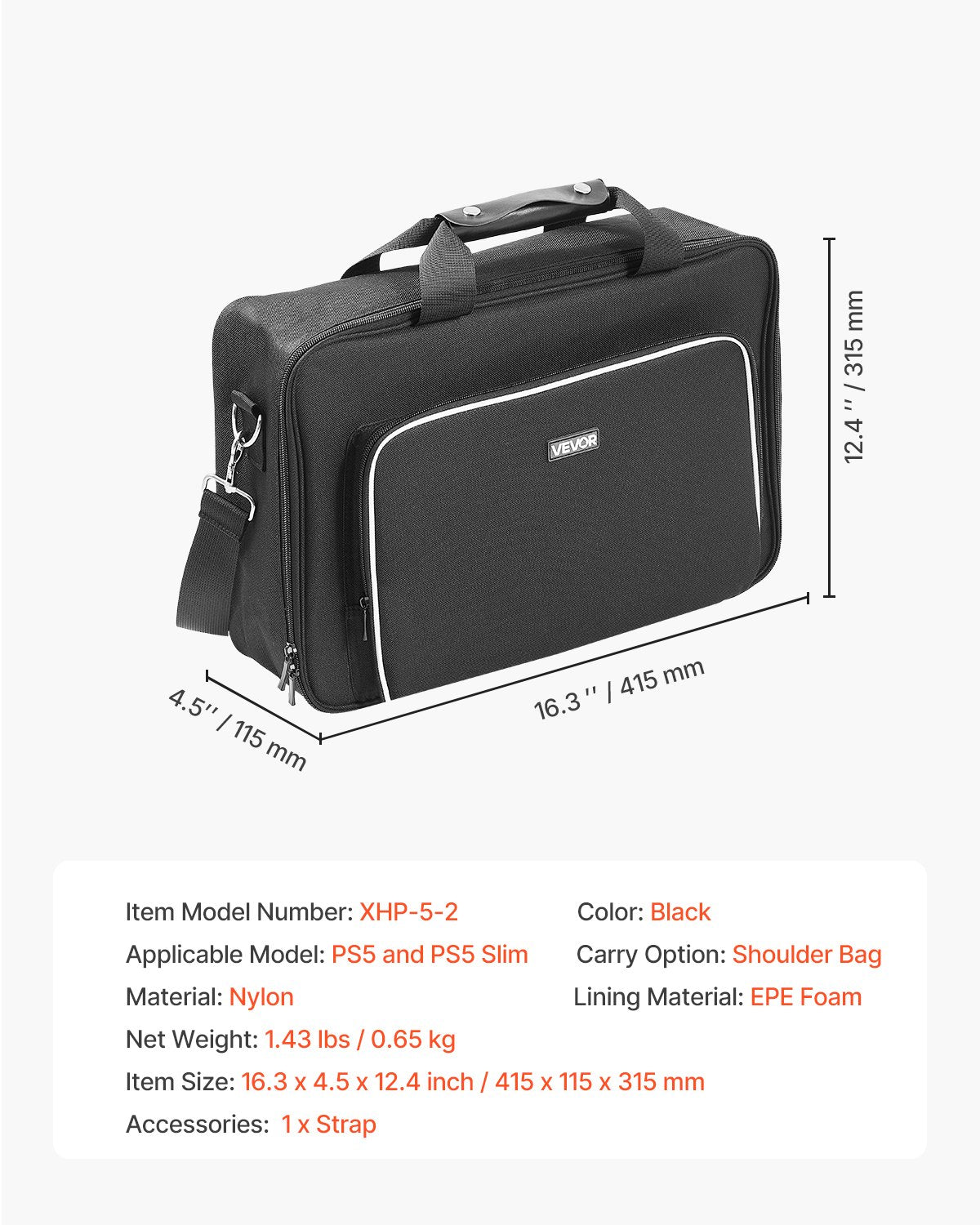 Suitcases: VEVOR PS5 Carrying Case Travel Bag for Playstation 5 PS5 Slim Waterproof Nylon