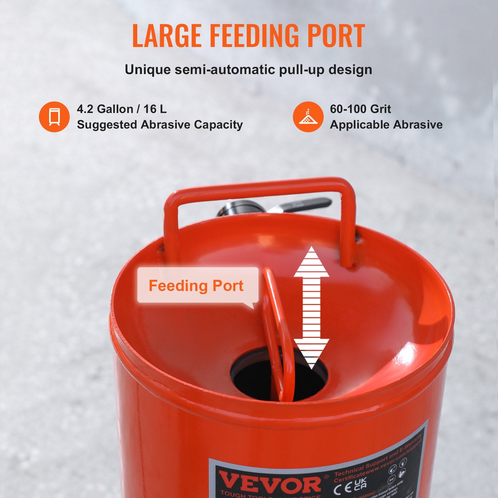 Gardening Tools: VEVOR 10 Gallon Heavy-Duty Sand Blaster, 60-110 PSI High Pressure Sandblaster, Portable Abrasive Blasting Tank, Air Sand Blasting Kit with 2 Ceramic Nozzles & 7.5ft Hose for Stain, Rust, Paint Removal