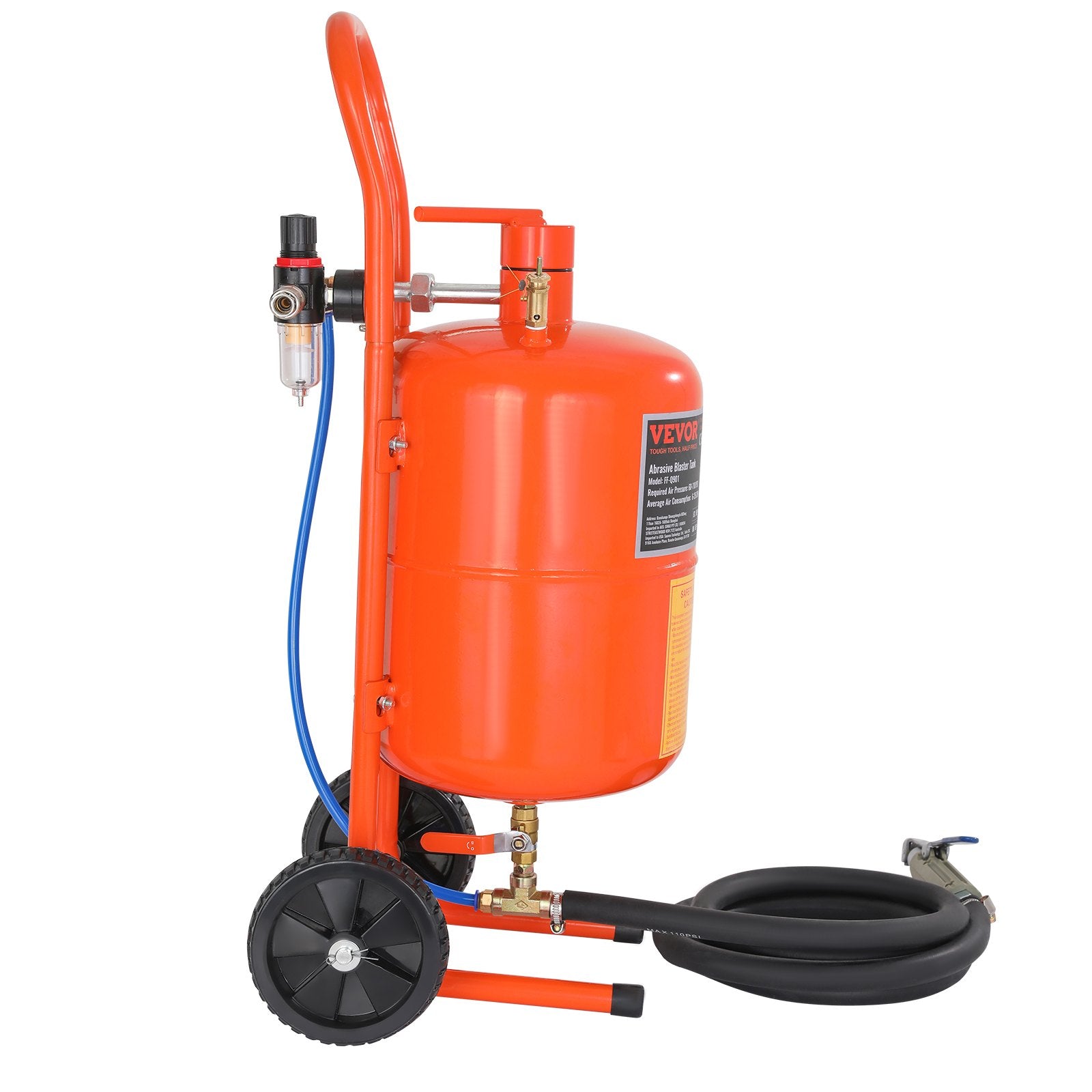 Fountain & Ponds Accessories: VEVOR 5 Gallon Sand Blaster 60-110 PSI High Pressure Sandblaster with 4 Nozzles
