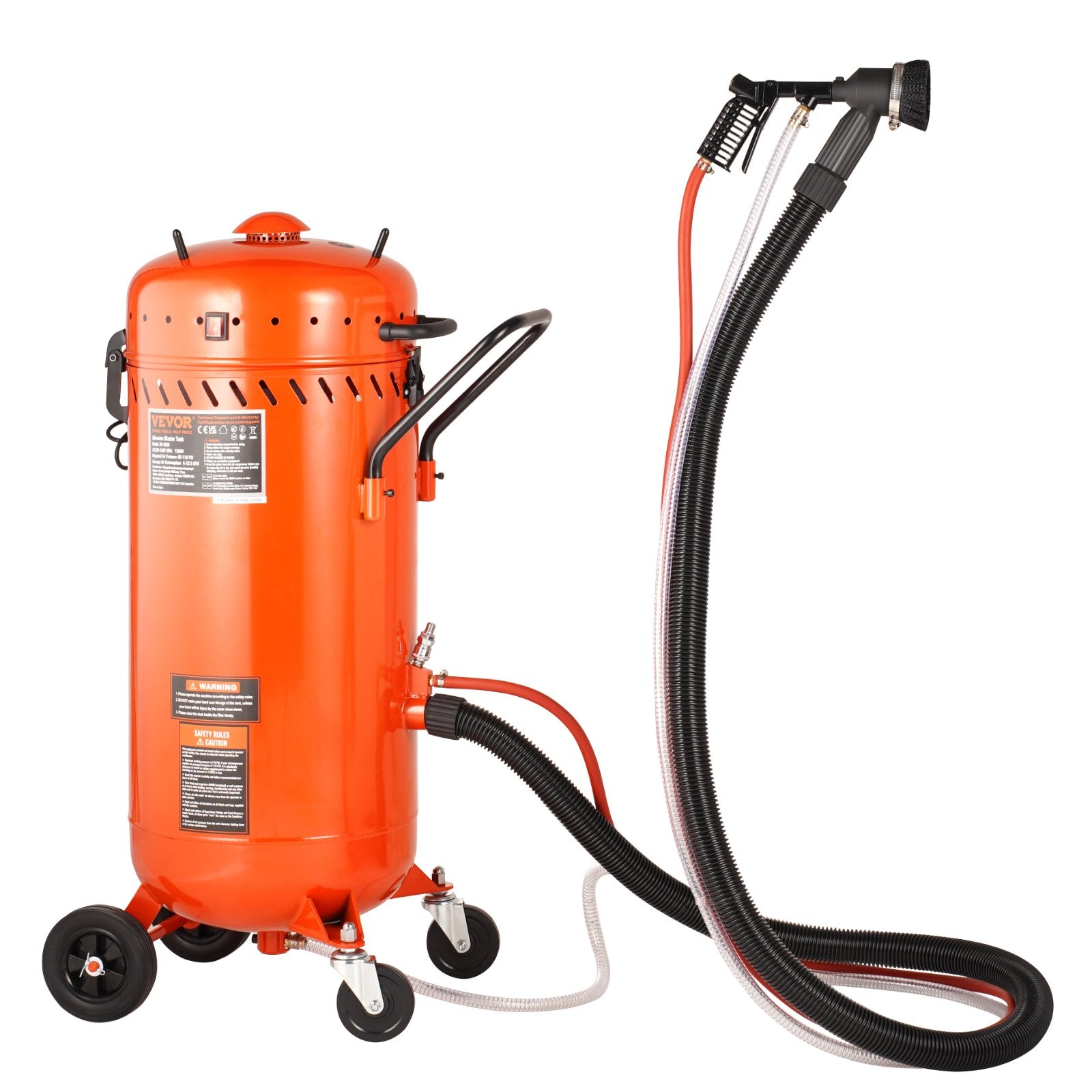 Gardening Tools: VEVOR 28 Gallon Vacuum Sand Blaster, Dustless Sandblaster with Built-in 1200W Vacuum System for Dust Control and Abrasive Recycle, 60-110 PSI Heavy Duty Abrasive Blasting Machine