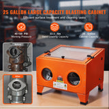 Outdoor Play Equipment: VEVOR 25 Gallon Sandblasting Cabinet, 40-120PSI Portable Benchtop Sand Blasting Cabinet, Heavy Duty Steel Sand Blaster with Blasting Gun & 4 Ceramic Nozzles for Paint, Stain, Rust Removal