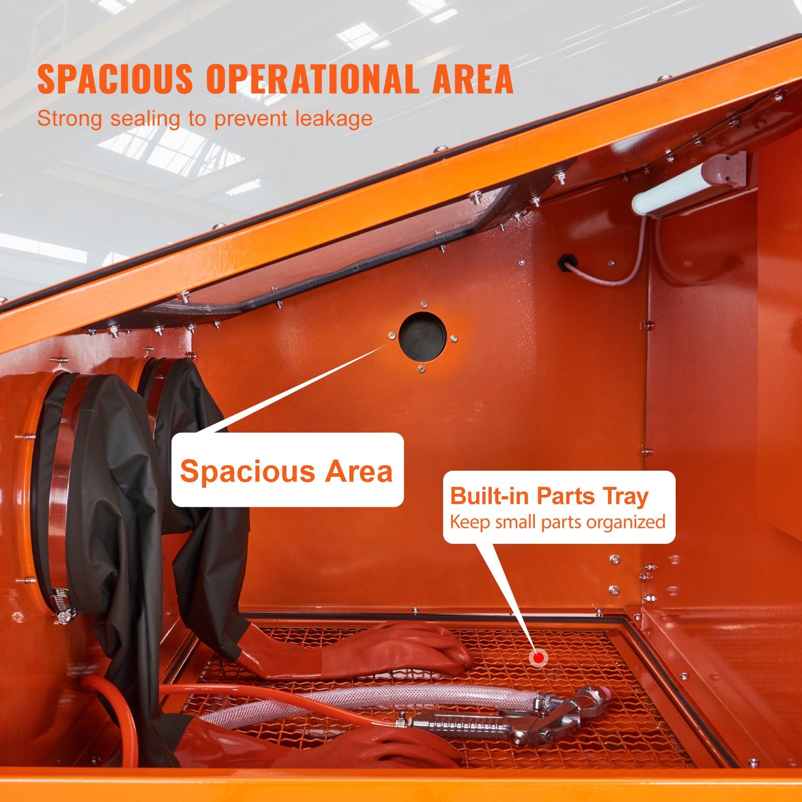 Outdoor Play Equipment: VEVOR 60 Gallon Sand Blasting Cabinet with Stand with Blasting Gun & 4 Nozzles