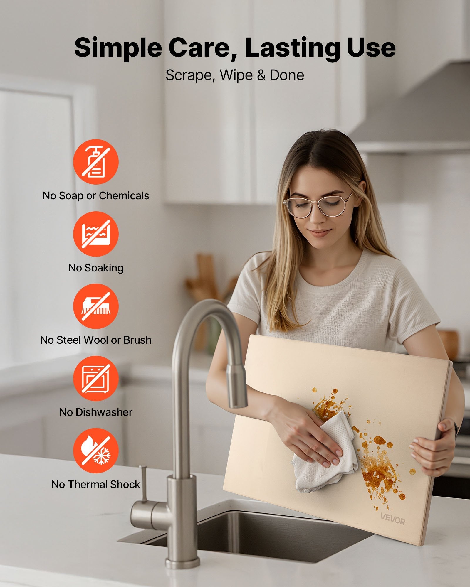 Kitchen Scales: VEVOR Pizza Stone, 508 x 355 mm Rectangular Cordierite Pizza Stone, Extra Large Baking-Stone with PP Scraper, 17 mm Thick Heat-Resistant Cordierite, for Oven, Baking Bread & Pizzas, BBQ Grilling