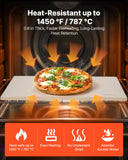Kitchen Scales: VEVOR Pizza Stone, 508 x 355 mm Rectangular Cordierite Pizza Stone, Extra Large Baking-Stone with Aluminum Peel, 15 mm Thick Heat-Resistant Cordierite, for Oven, Baking Bread & Pizzas, BBQ Grilling