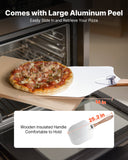 Kitchen Scales: VEVOR Pizza Stone, 508 x 355 mm Rectangular Cordierite Pizza Stone, Extra Large Baking-Stone with Aluminum Peel, 15 mm Thick Heat-Resistant Cordierite, for Oven, Baking Bread & Pizzas, BBQ Grilling