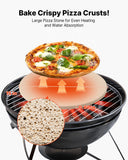 Kitchen Scales: VEVOR Pizza Stone, 381 mm Round Cordierite Pizza Stone, Extra Large Baking-Stone with Aluminum Peel, 17 mm Thickness Heat-Resistant Cooking Cordierite, for Kitchen Oven, Baking Pizzas, BBQ Grilling