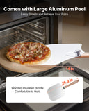 Kitchen Scales: VEVOR Pizza Stone, 381 mm Round Cordierite Pizza Stone, Extra Large Baking-Stone with Aluminum Peel, 17 mm Thickness Heat-Resistant Cooking Cordierite, for Kitchen Oven, Baking Pizzas, BBQ Grilling