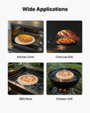 Kitchen Scales: VEVOR Pizza Stone, 381 mm Round Cordierite Pizza Stone, Extra Large Baking-Stone with Aluminum Peel, 17 mm Thickness Heat-Resistant Cooking Cordierite, for Kitchen Oven, Baking Pizzas, BBQ Grilling