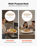 Kitchen Scales: VEVOR Pizza Stone, 406 mm Round Cordierite Pizza Stone, Extra Large Baking-Stone with a Durable Stand, 17 mm Thickness Heat-Resistant Cooking Cordierite, for Kitchen Oven, Baking Pizzas, BBQ Grilling