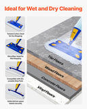 Gardening Tools: VEVOR Spray Mop, with 3 Washable Pads for Dry and Wet Floor Cleaning & an 800ml Refillable Water Tank, Microfiber Dust Wet Mop & Twisted Cotton Dry Mop, Commercial Home Use for Tiles/Vinyl/Wood Floor