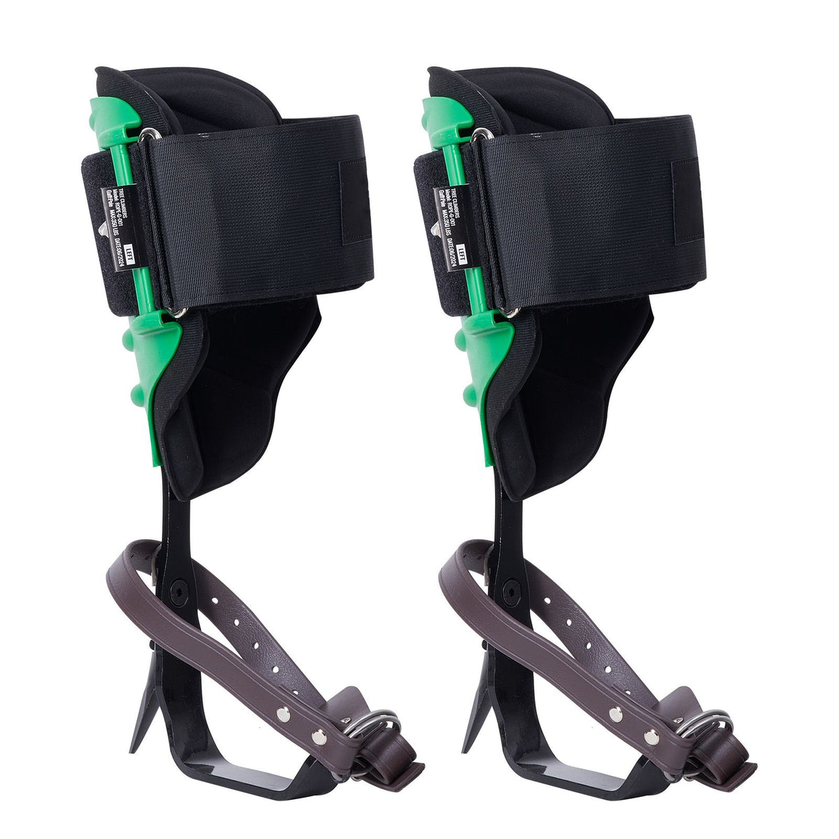 Tree Climbing Spikes, 1 Pair Alloy Steel Climbing Spurs, 350lbs Load Capacity Tree Climbing Gear with Straps and Spike Protectors, Arborist Equipment for Climbers, Hunting, Fruit Picking, Green