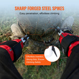 Foot Care: VEVOR Tree Climbing Spikes, 1 Pair Aluminum Climbing Spurs, 350lbs Load Capacity Tree Climbing Gear with Straps and Spike Protectors, Arborist Equipment for Climbers, Hunting, Fruit Picking, Red