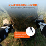 Outdoor Play Equipment: VEVOR Tree Climbing Spikes, 1 Pair Aluminum Climbing Spurs, 350lbs Load Capacity Tree Climbing Gear with Straps and Spike Protectors, Arborist Equipment for Climbers, Hunting, Fruit Picking, White
