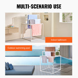 Towel Racks & Holders: VEVOR Towel Rack 8-Bar Outdoor PVC Towel Holder for Poolside Spa Bathroom White
