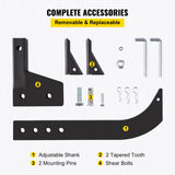 Putty Knives, Scrapers & Chisels: VEVOR Hitch Mounted Ripper, 40.6cm Shank Length Box Scraper Shank, 4 Hole Site Box Blade for Tractor, 2 Locating Pins Ripper Shank, 2 Plough Tips Box Blade Shank Teeth