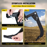 Putty Knives, Scrapers & Chisels: VEVOR Hitch Mounted Ripper, 40.6cm Shank Length Box Scraper Shank, 4 Hole Site Box Blade for Tractor, 2 Locating Pins Ripper Shank, 2 Plough Tips Box Blade Shank Teeth