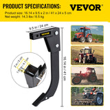 Putty Knives, Scrapers & Chisels: VEVOR Hitch Mounted Ripper, 40.6cm Shank Length Box Scraper Shank, 4 Hole Site Box Blade for Tractor, 2 Locating Pins Ripper Shank, 2 Plough Tips Box Blade Shank Teeth