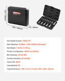 Tool Sockets: VEVOR Torx Bit Socket Set, 13-Piece Star T8 - T60 Set, S2 Alloy Steel and Cr-V Steel, 1/4 in, 3/8 in, and 1/2 in Drives, with Enhanced Storage Case, Torx Sockets for Hand Use, Mechanics, Auto Repair