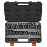 Drill & Screwdriver Accessories: Torx Bit Socket and External Torx Socket Set 31-Piece T8-T70 and E4-E24 Steel