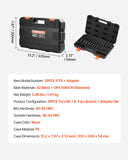 Drill & Screwdriver Accessories: Torx Bit Socket and External Torx Socket Set 31-Piece T8-T70 and E4-E24 Steel