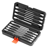 Women's Socks & Hosiery: VEVOR Extra Long Allen Hex Bit Socket Set, 18-Piece 3/8 inch Drive, S2 Alloy Steel and Cr-V Steel, Standard SAE and Metric 1/8-Inch-3/8-Inch, 3-12mm, with Enhanced Storage Case, for Mechanics