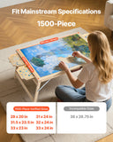 Jigsaw Puzzles & Accessories: VEVOR 1500 Piece Puzzle Board with Folding Leg Portable Wooden Jigsaw 86x63cm