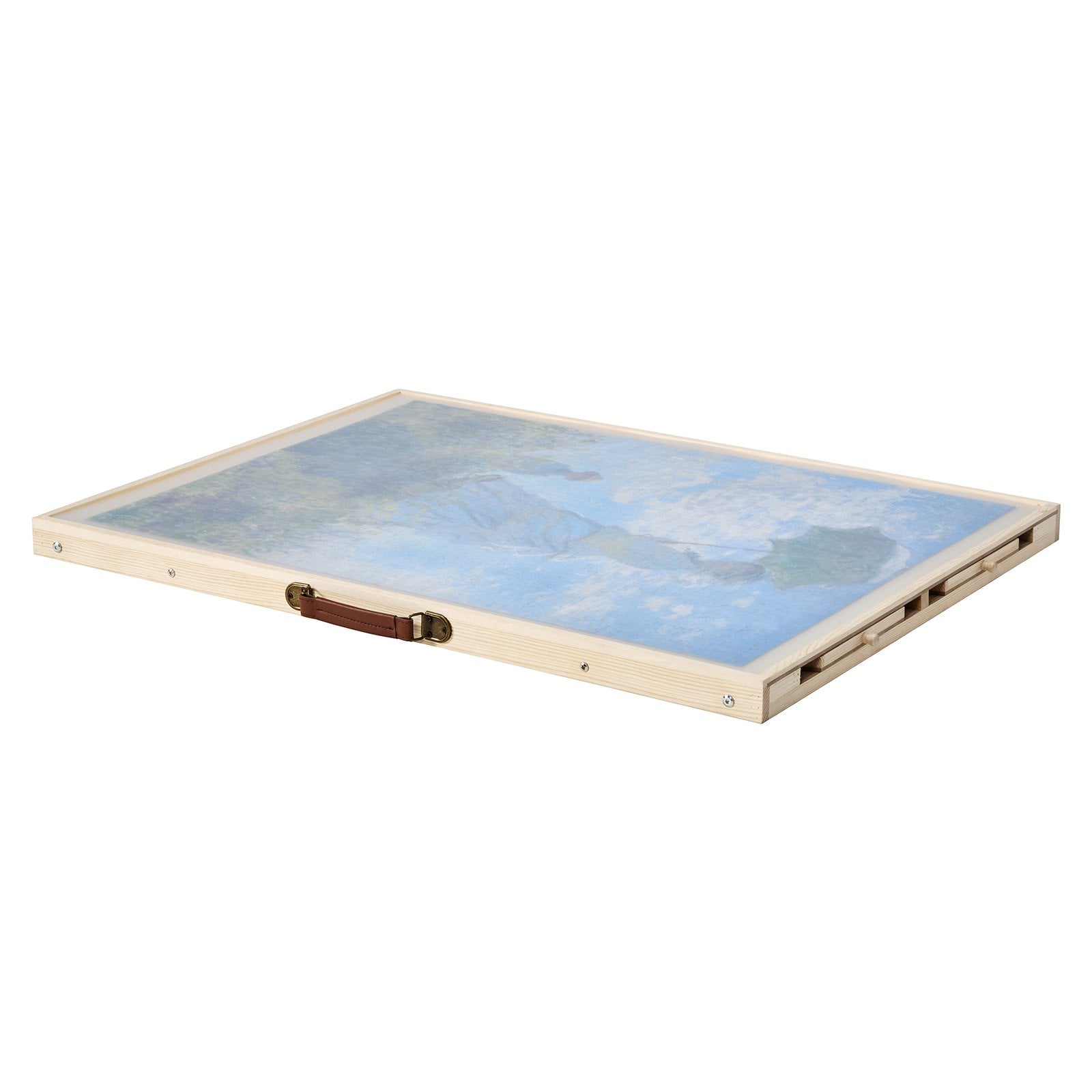 Jigsaw Puzzles & Accessories: VEVOR 1500 Piece Puzzle Board with Folding Leg Portable Wooden Jigsaw 86x63cm