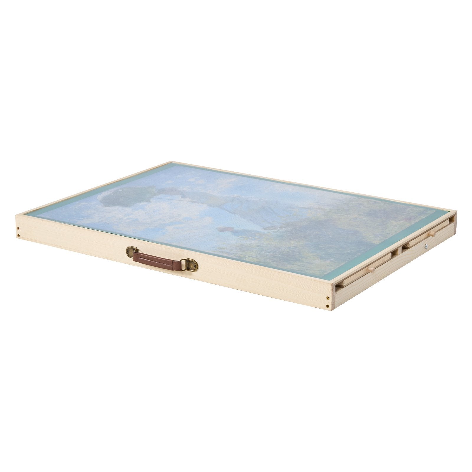 Jigsaw Puzzles & Accessories: VEVOR 1500 Piece Puzzle Board with Folding Leg Portable Wooden Jigsaw 86x63cm